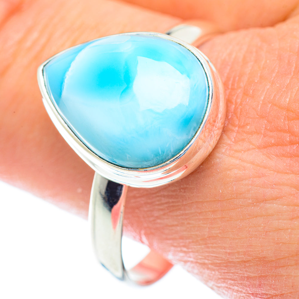 Larimar Rings handcrafted by Ana Silver Co - RING52805
