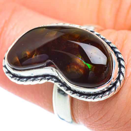 Mexican Fire Agate Rings handcrafted by Ana Silver Co - RING52813