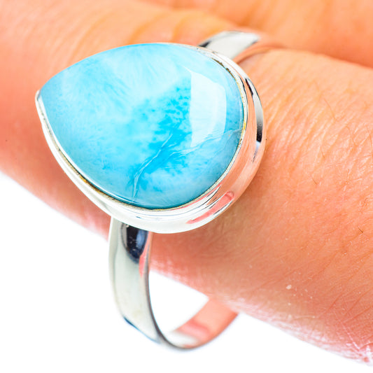Larimar Rings handcrafted by Ana Silver Co - RING52847