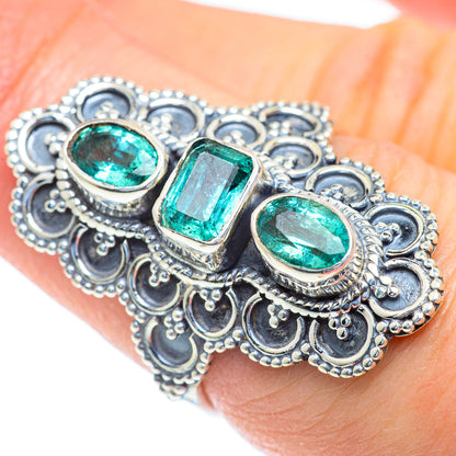 Zambian Emerald Rings handcrafted by Ana Silver Co - RING52855