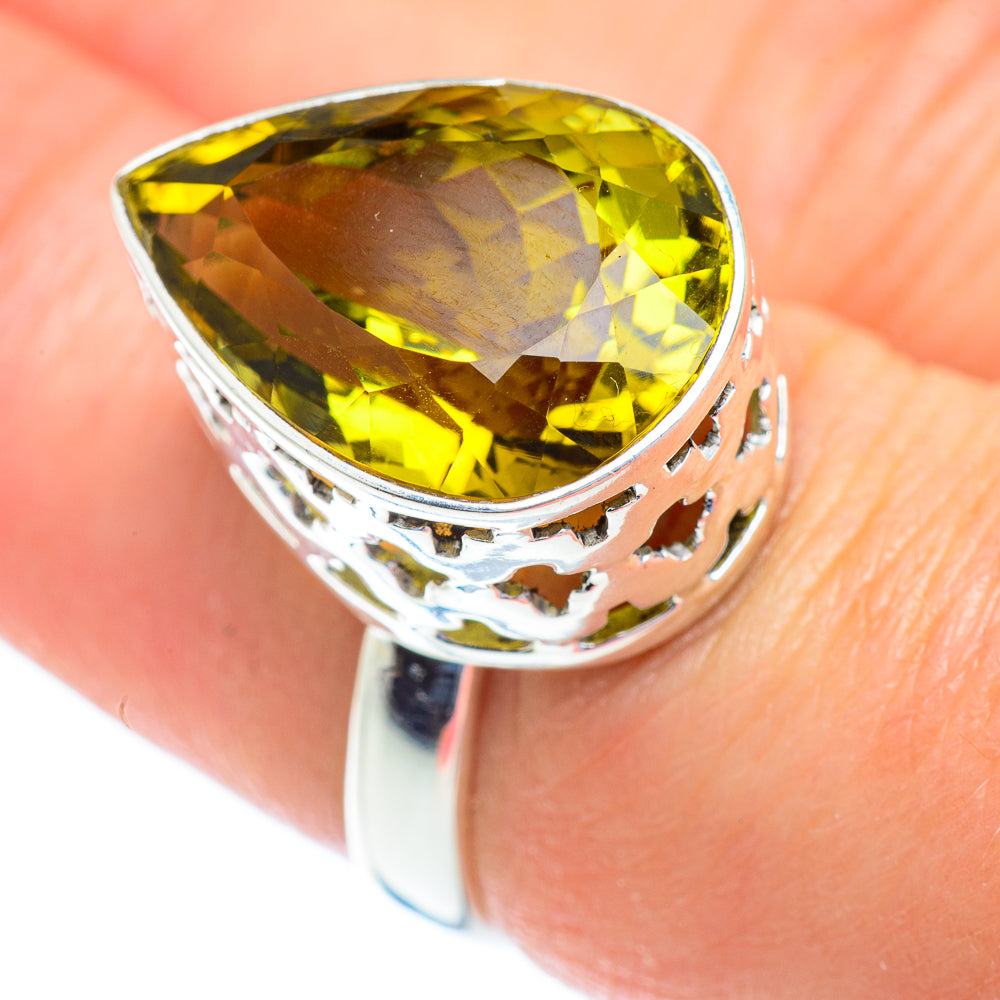 Lemon Quartz Rings handcrafted by Ana Silver Co - RING52912