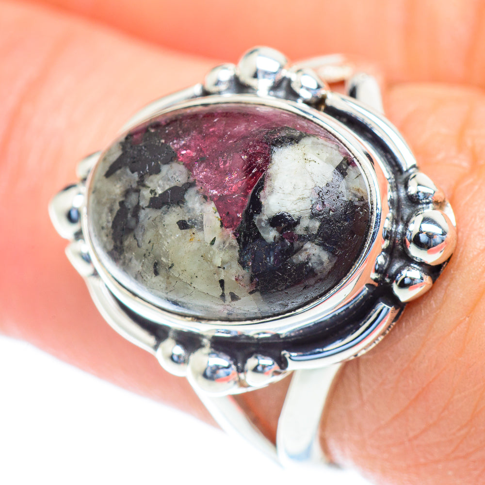 Russian Eudialyte Rings handcrafted by Ana Silver Co - RING52920