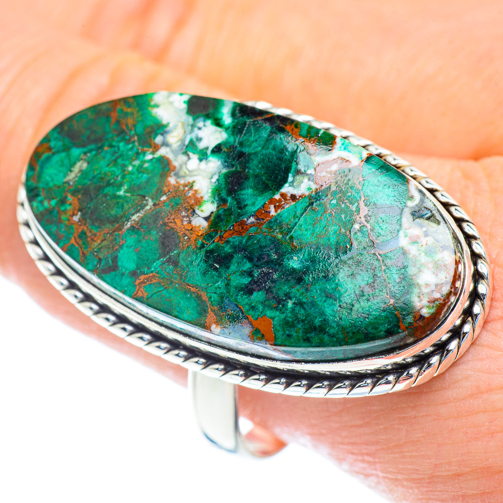 Chrysocolla Rings handcrafted by Ana Silver Co - RING52937