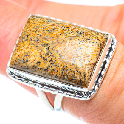 Picture Jasper Rings handcrafted by Ana Silver Co - RING52946
