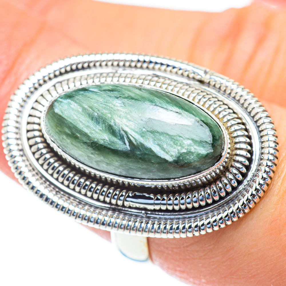 Seraphinite Rings handcrafted by Ana Silver Co - RING52971