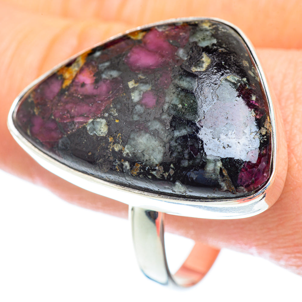 Russian Eudialyte Rings handcrafted by Ana Silver Co - RING52978