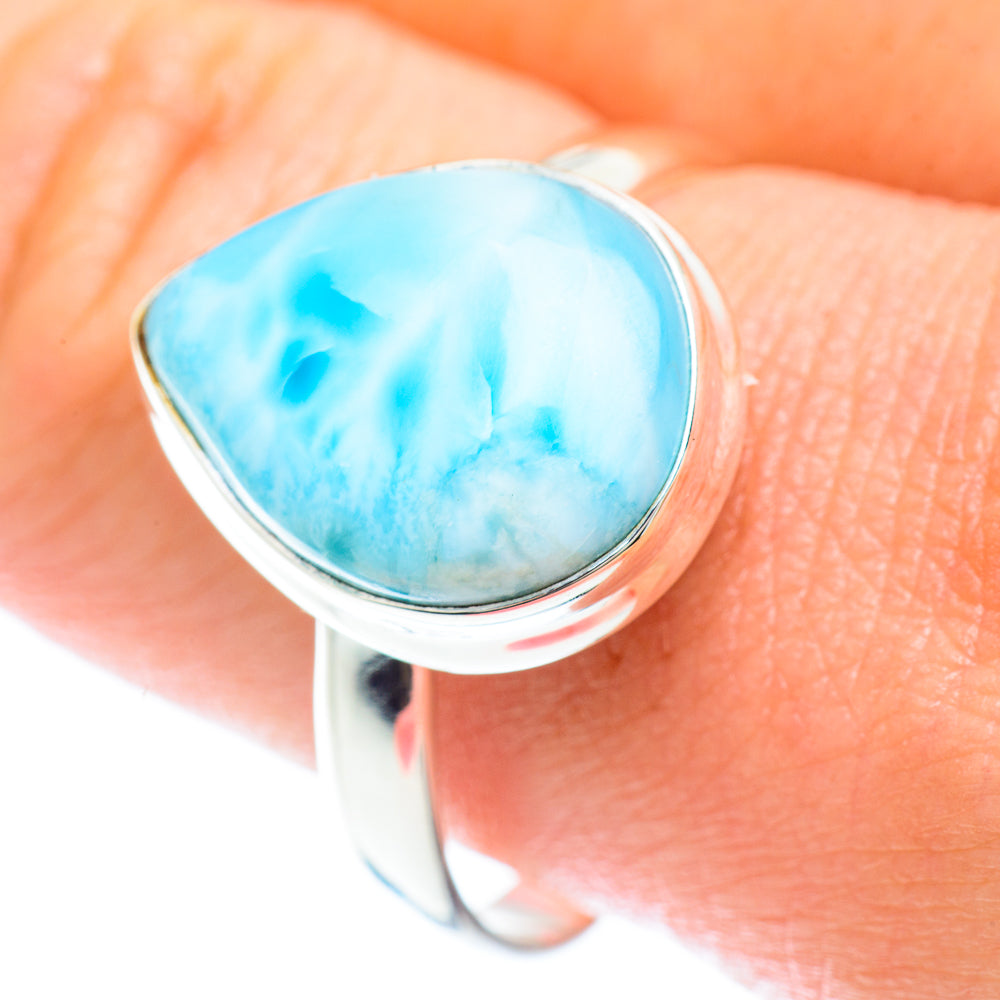 Larimar Rings handcrafted by Ana Silver Co - RING52988