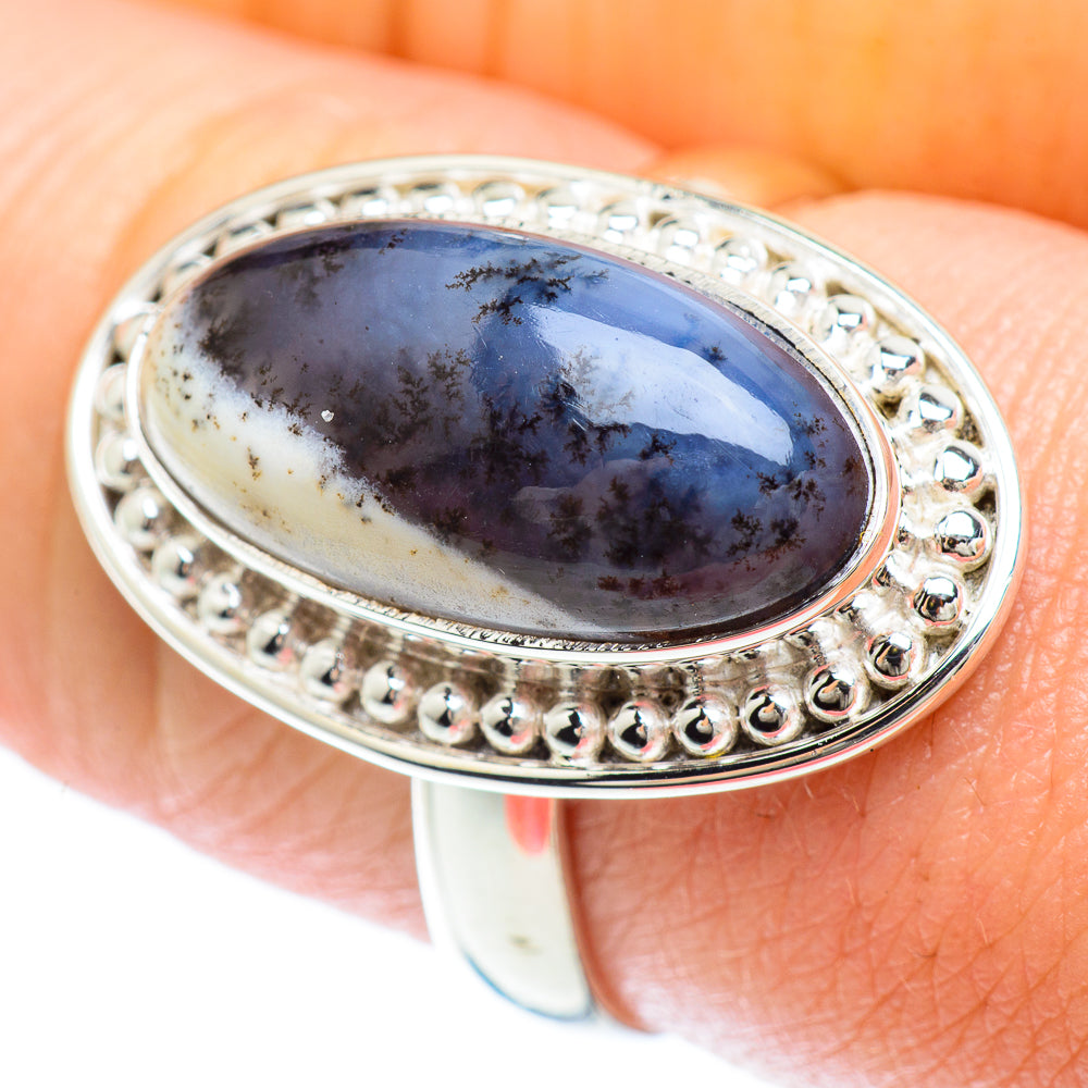 Dendritic Opal Rings handcrafted by Ana Silver Co - RING53005