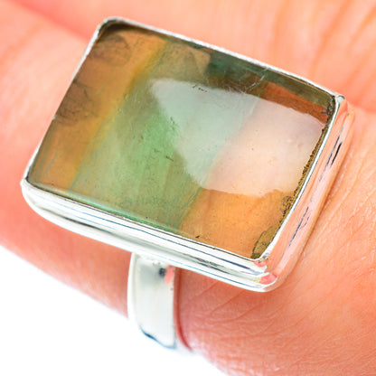 Green Fluorite Rings handcrafted by Ana Silver Co - RING53008