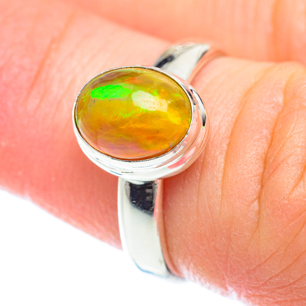 Ethiopian Opal Rings handcrafted by Ana Silver Co - RING53010