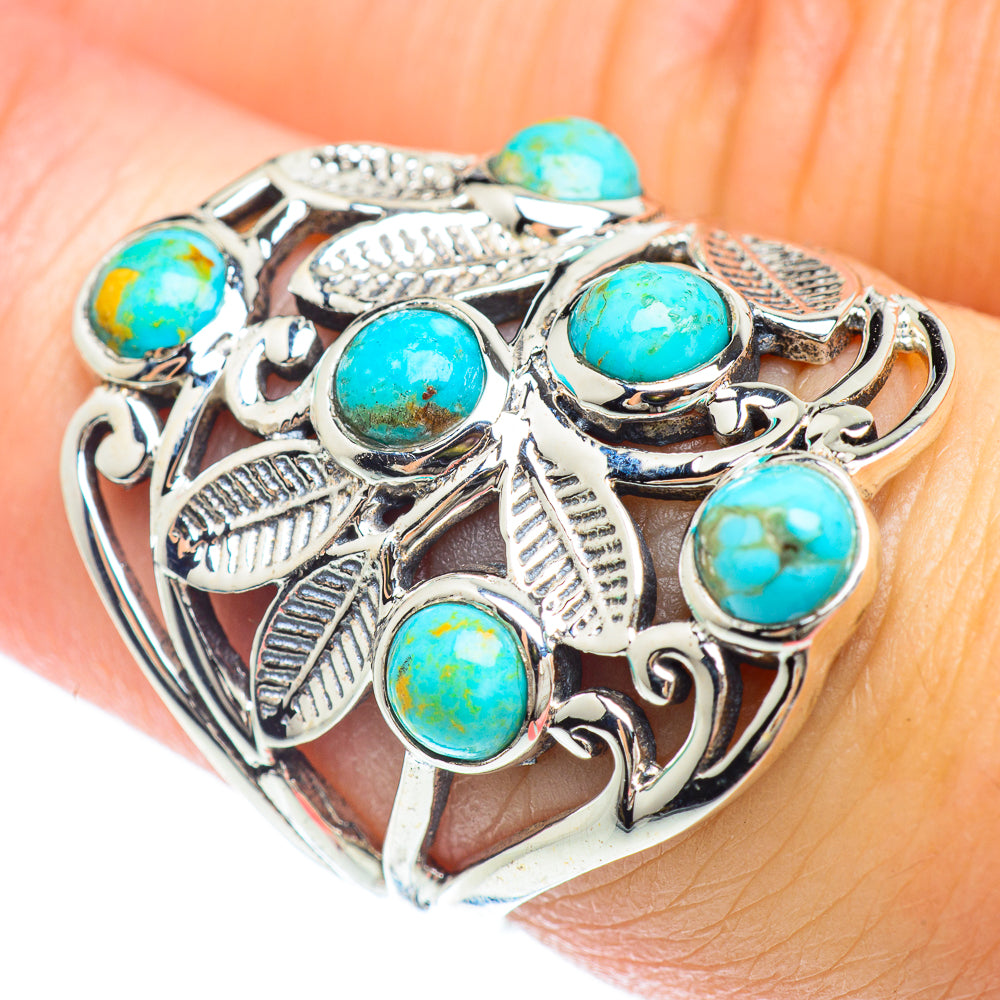 Tibetan Turquoise Rings handcrafted by Ana Silver Co - RING53017