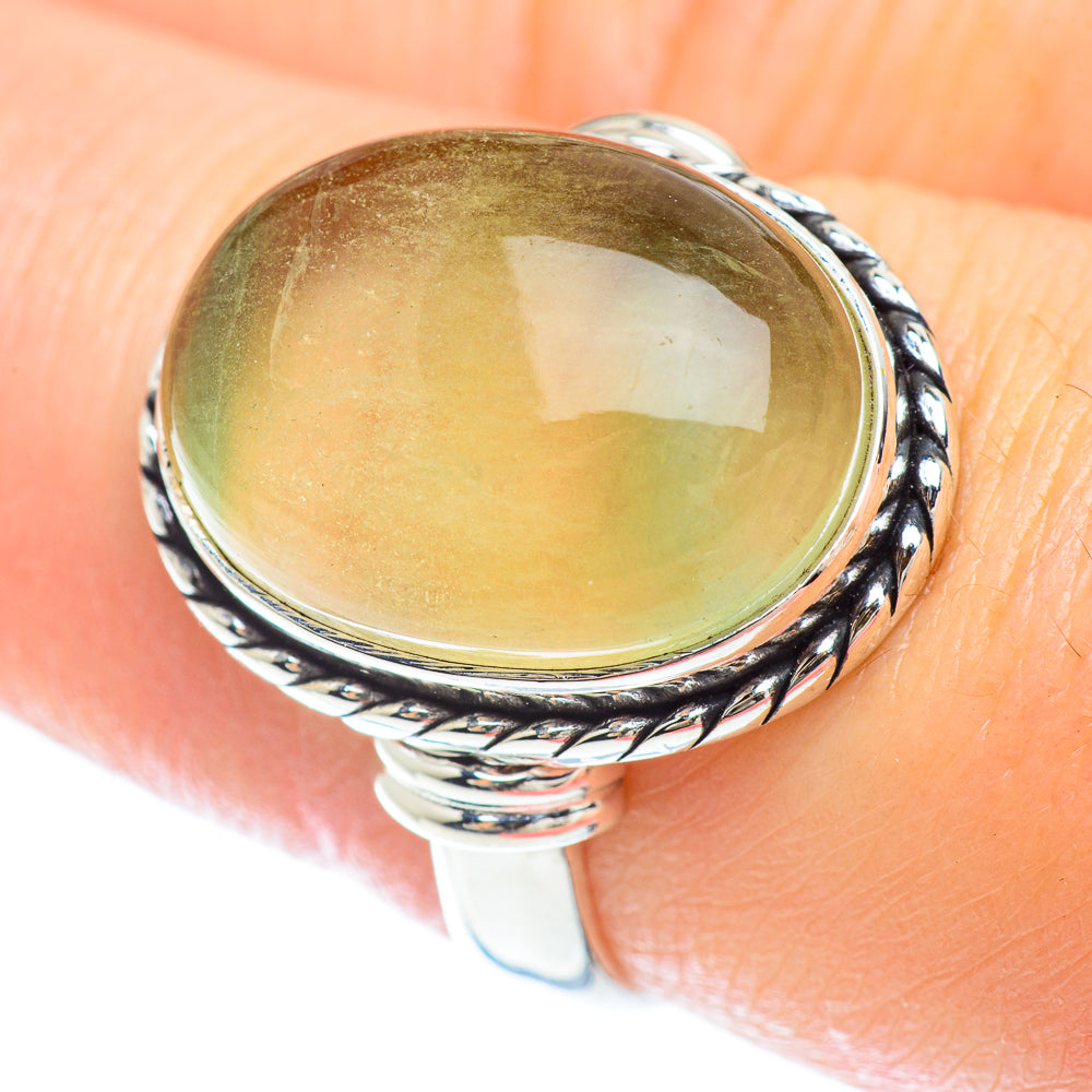 Green Fluorite Rings handcrafted by Ana Silver Co - RING53037
