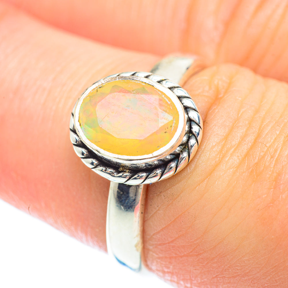 Ethiopian Opal Rings handcrafted by Ana Silver Co - RING53039