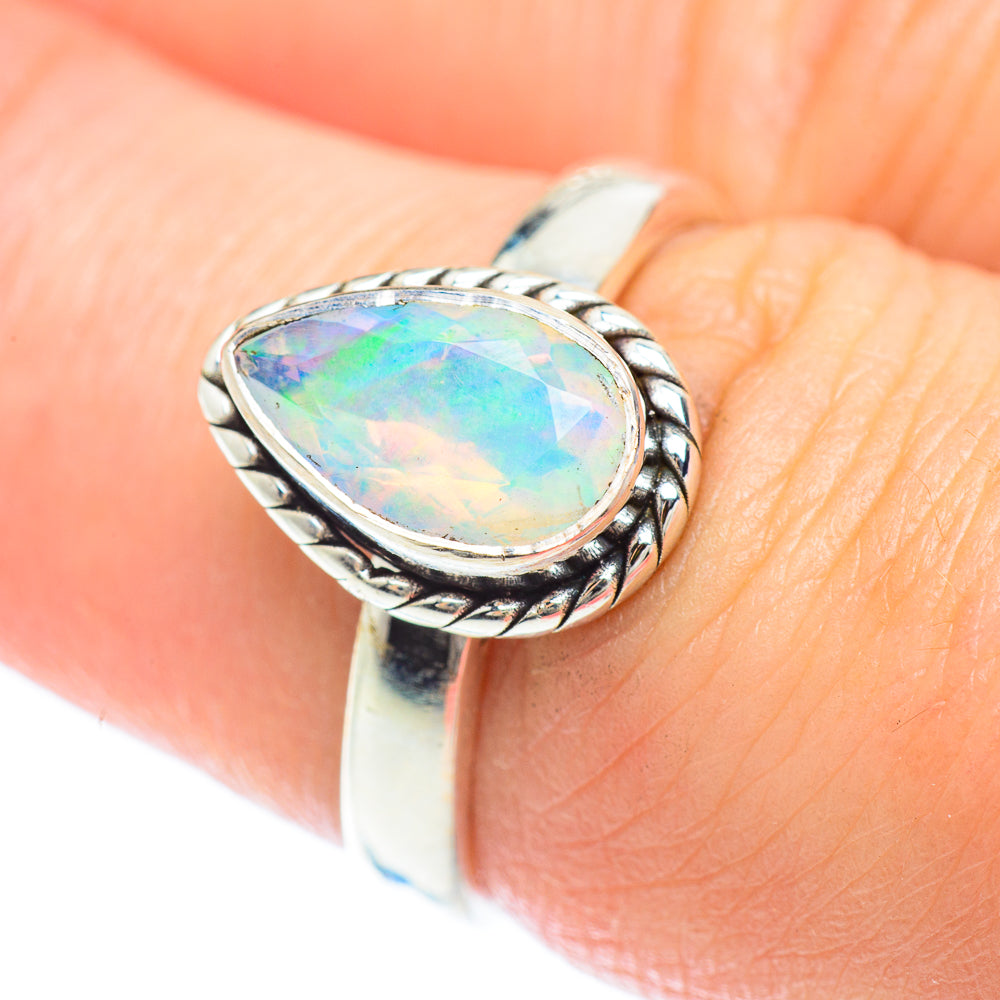 Ethiopian Opal Rings handcrafted by Ana Silver Co - RING53040