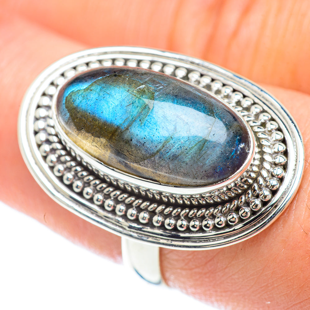 Labradorite Rings handcrafted by Ana Silver Co - RING53067