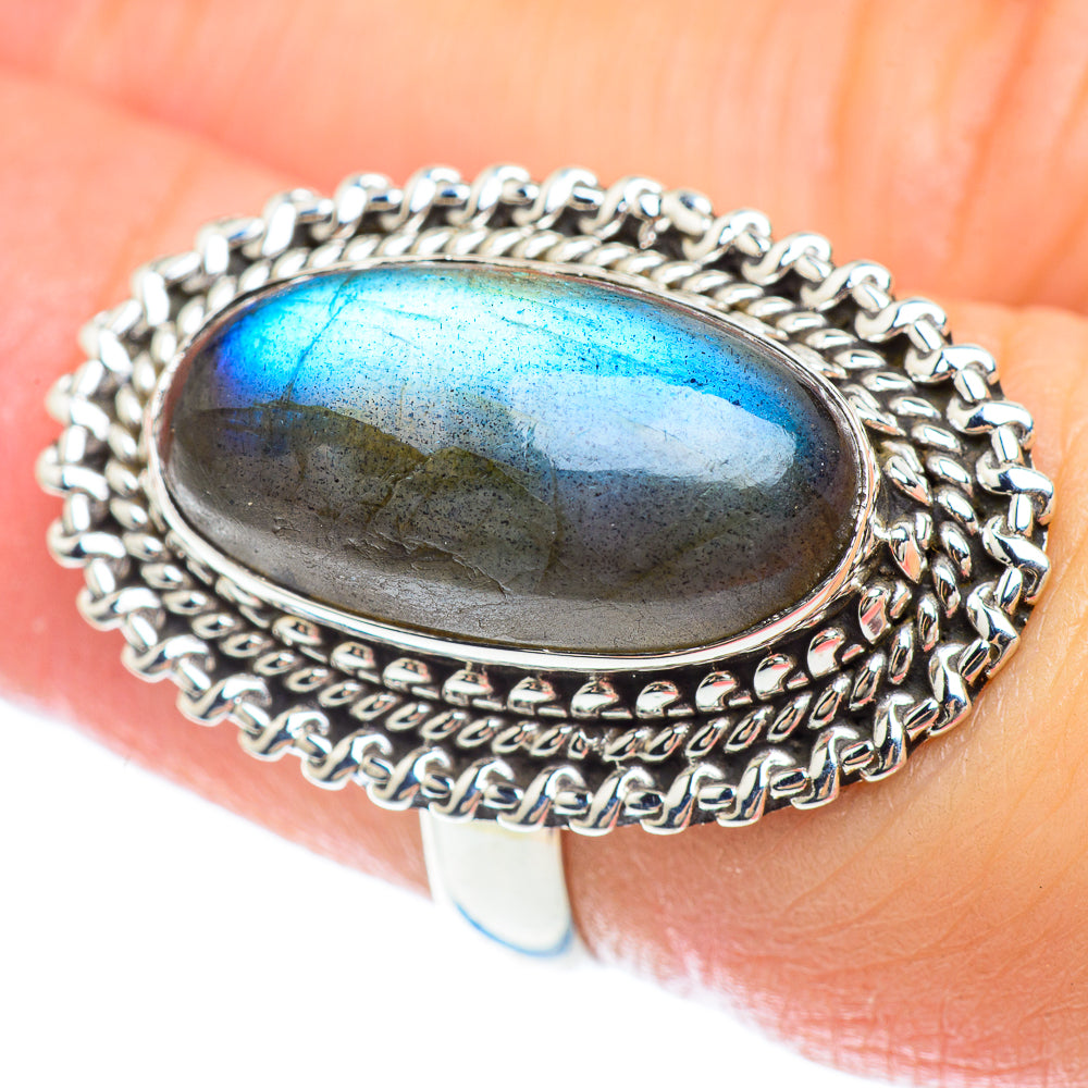 Labradorite Rings handcrafted by Ana Silver Co - RING53088