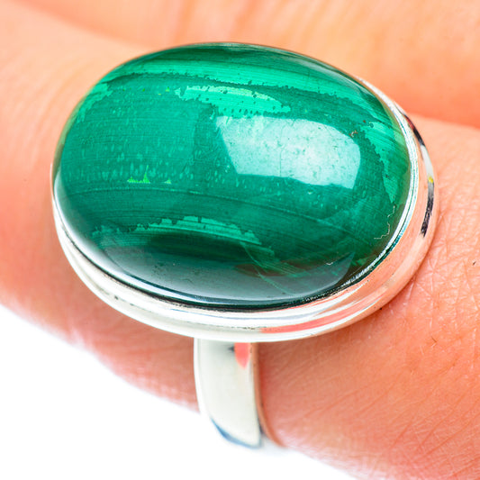 Malachite Rings handcrafted by Ana Silver Co - RING53095