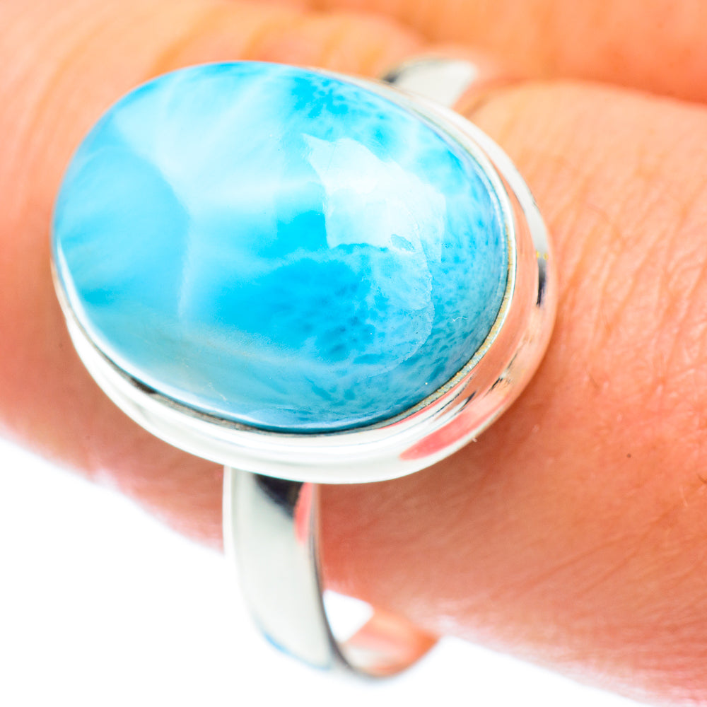 Larimar Rings handcrafted by Ana Silver Co - RING53132
