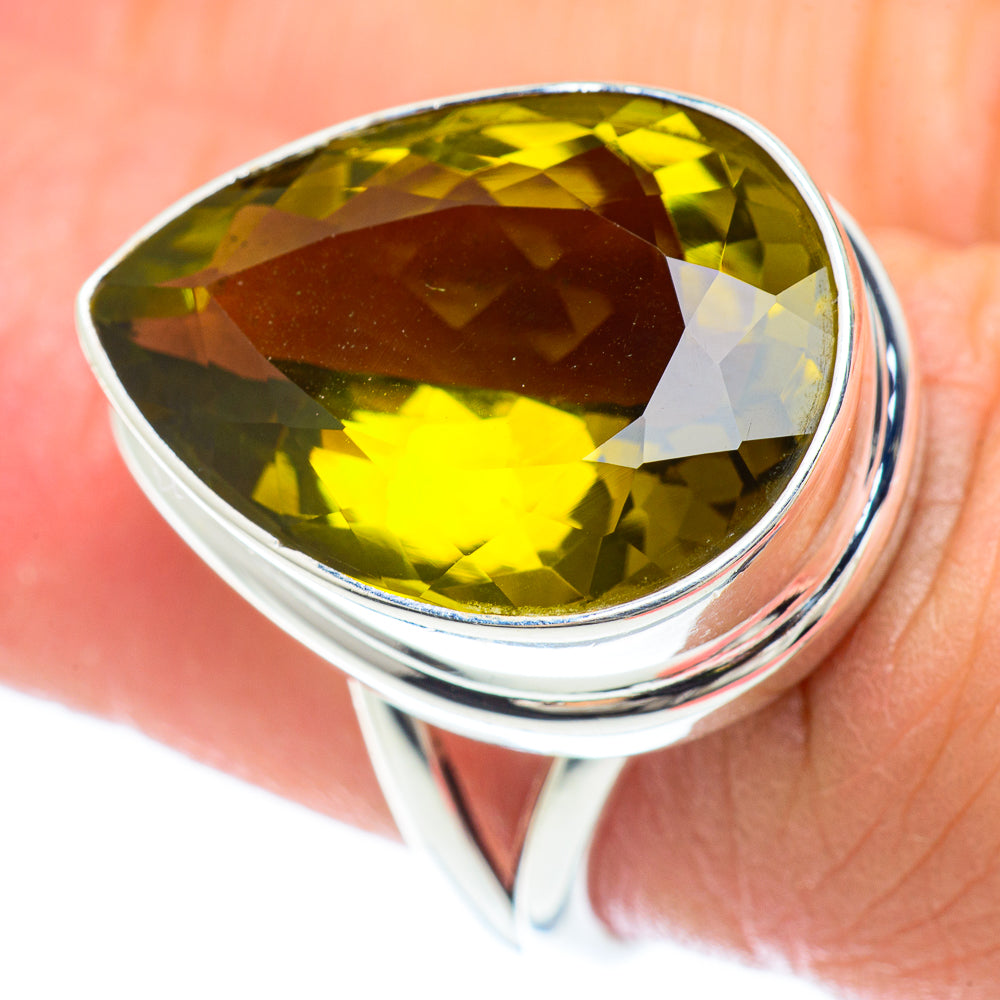 Olive Quartz Rings handcrafted by Ana Silver Co - RING53134