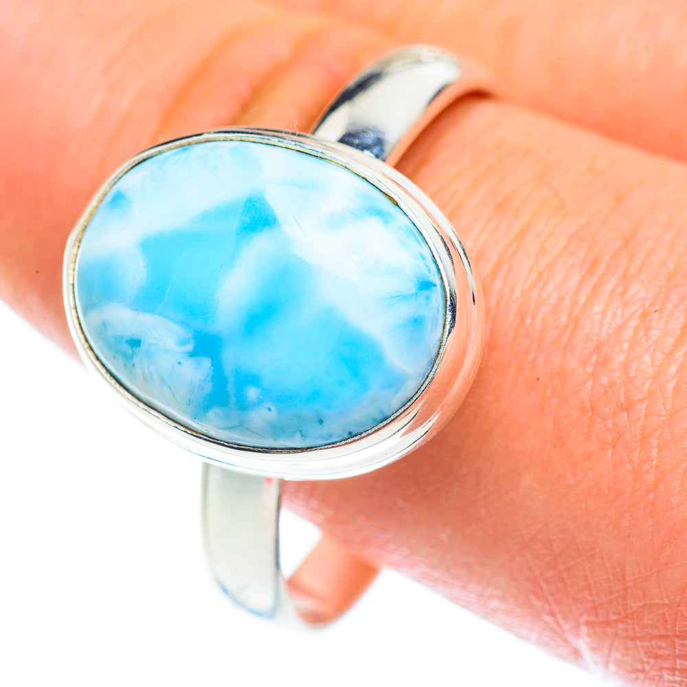 Larimar Rings handcrafted by Ana Silver Co - RING53174