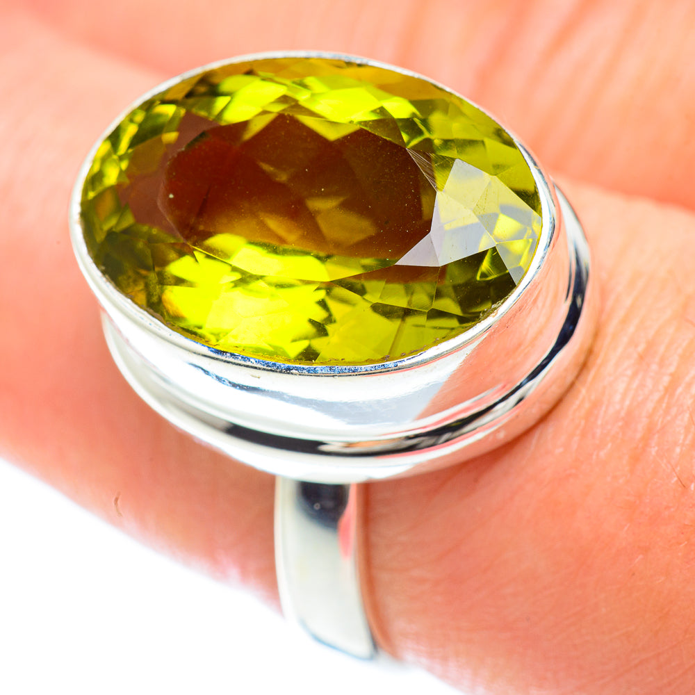 Olive Quartz Rings handcrafted by Ana Silver Co - RING53258