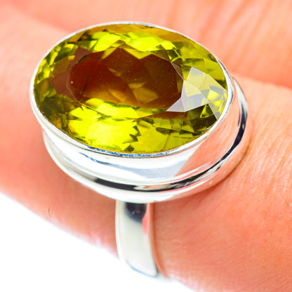 Olive Quartz Rings handcrafted by Ana Silver Co - RING53258