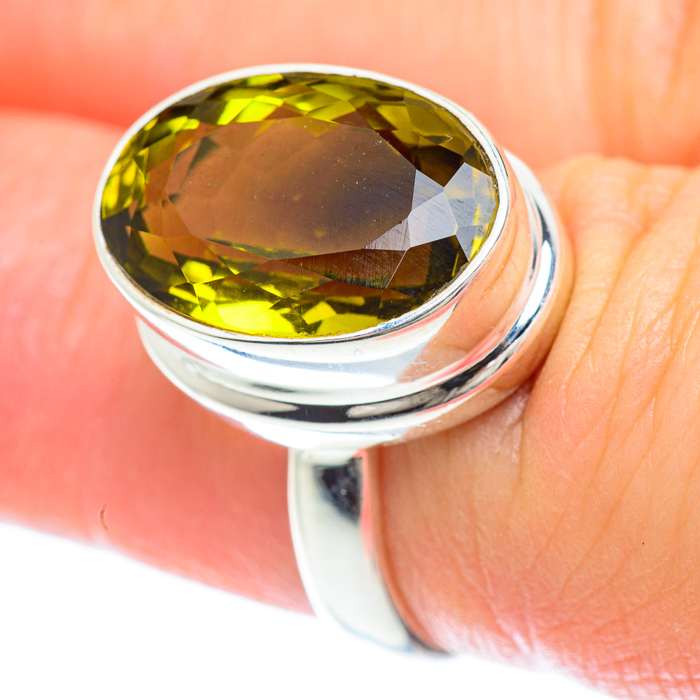 Olive Quartz Rings handcrafted by Ana Silver Co - RING53270