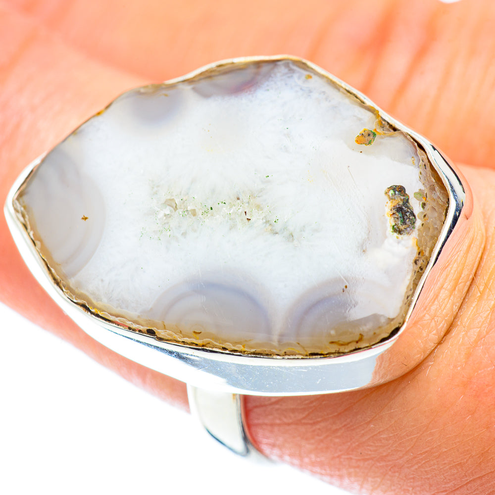 White Geode Slice Rings handcrafted by Ana Silver Co - RING53305