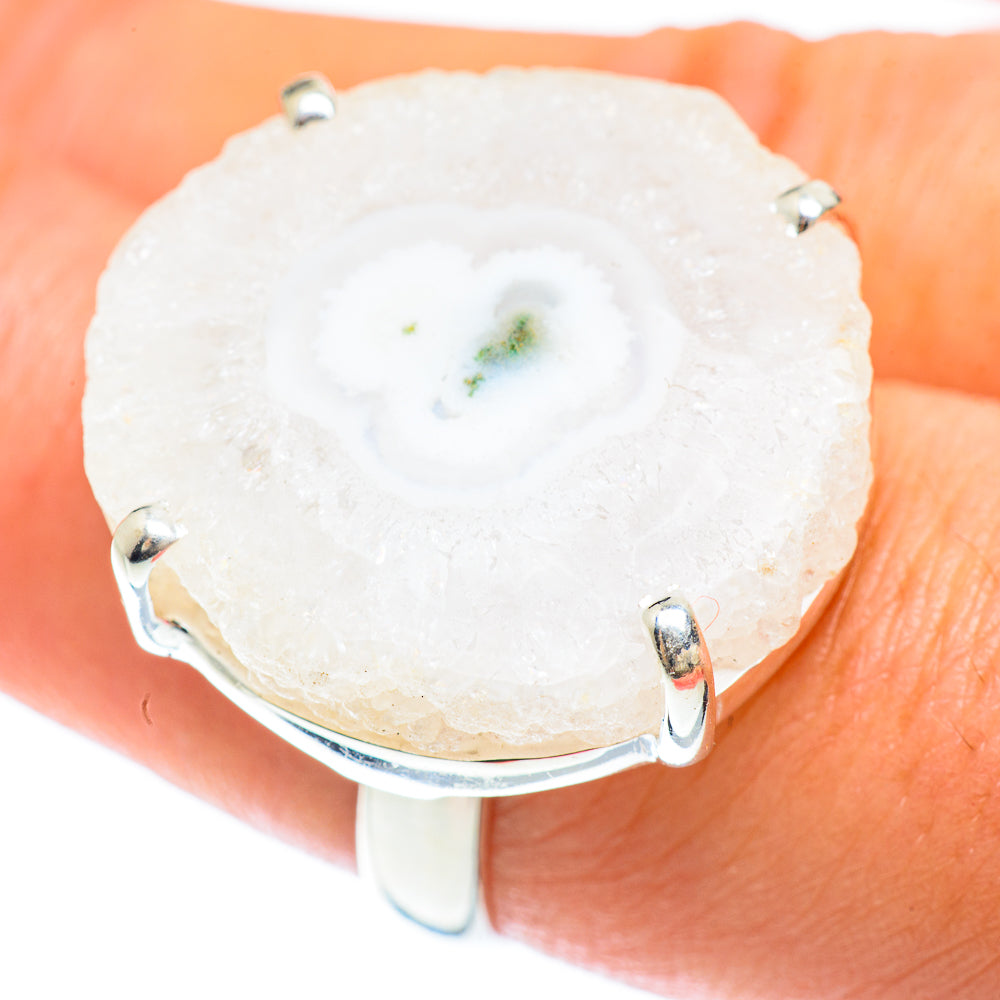 White Solar Quartz Rings handcrafted by Ana Silver Co - RING53306