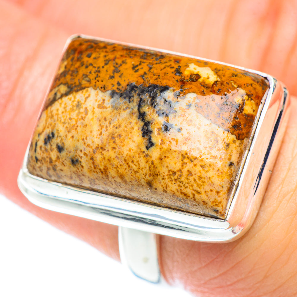 Picture Jasper Rings handcrafted by Ana Silver Co - RING53328