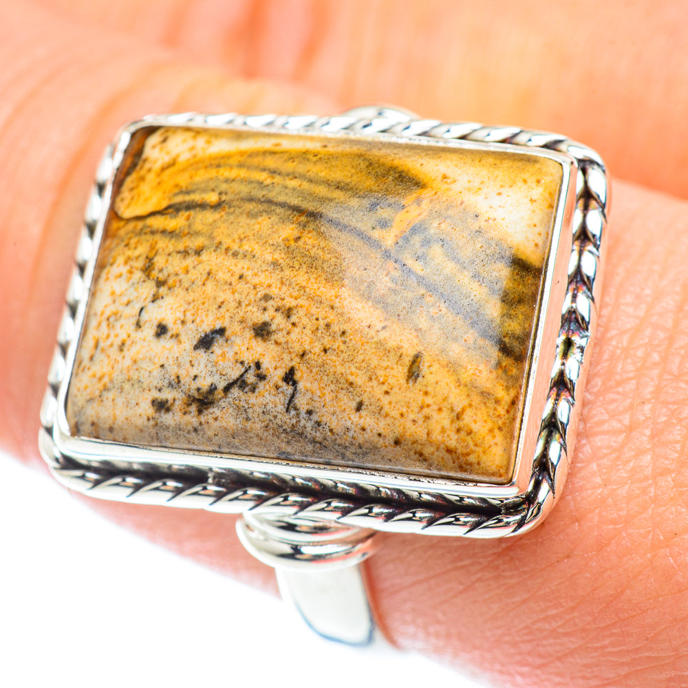 Picture Jasper Rings handcrafted by Ana Silver Co - RING53333