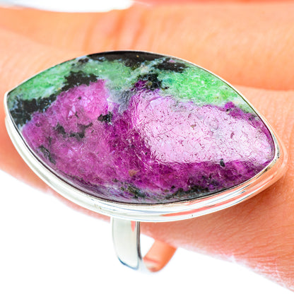 Ruby Zoisite Rings handcrafted by Ana Silver Co - RING53357