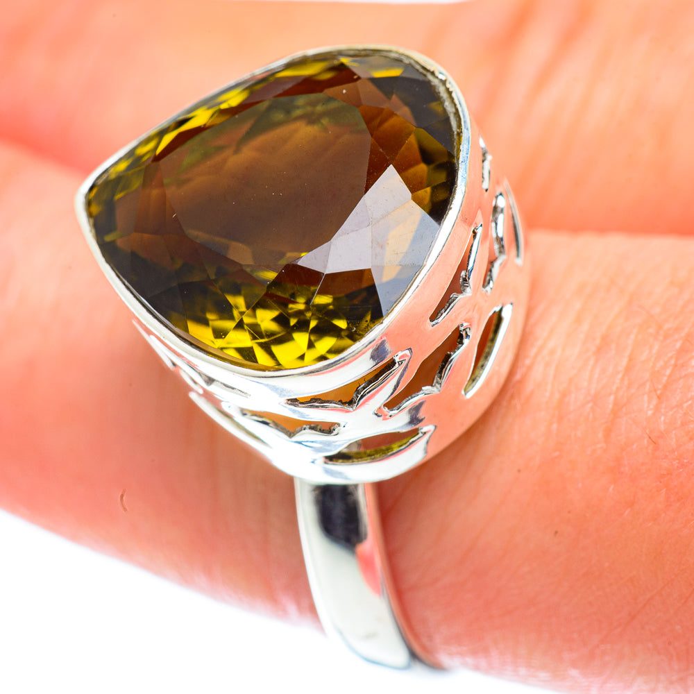 Olive Quartz Rings handcrafted by Ana Silver Co - RING53367