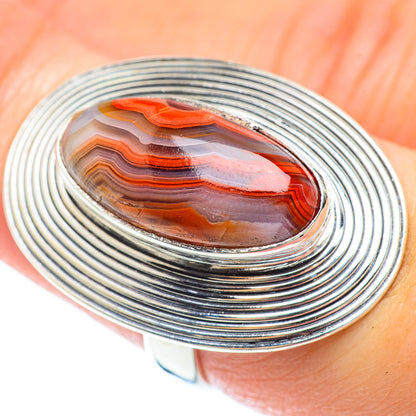 Crazy Lace Agate Rings handcrafted by Ana Silver Co - RING53369