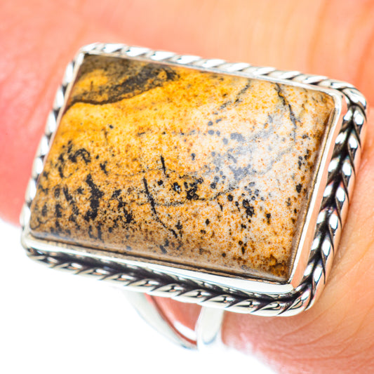 Picture Jasper Rings handcrafted by Ana Silver Co - RING53372