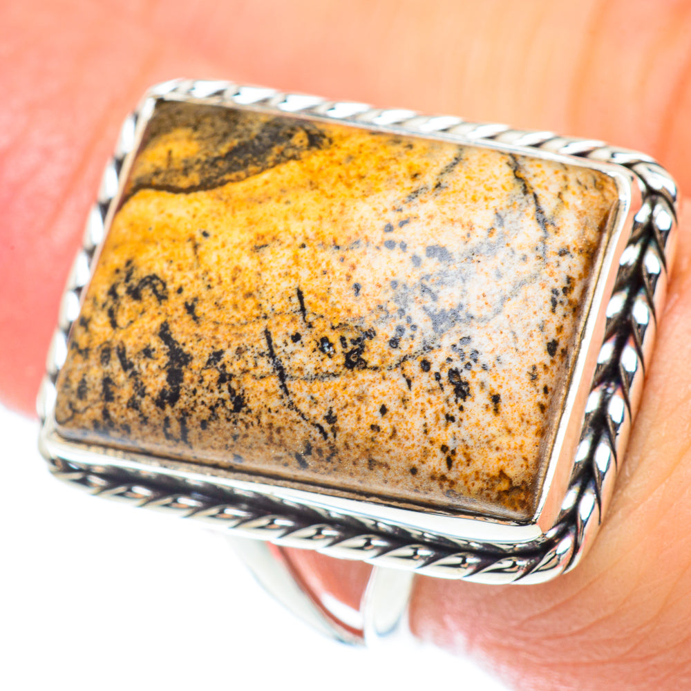 Picture Jasper Rings handcrafted by Ana Silver Co - RING53372