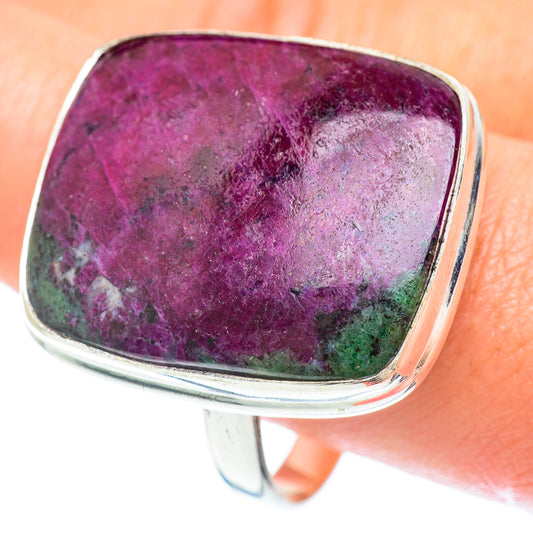 Ruby Zoisite Rings handcrafted by Ana Silver Co - RING53376