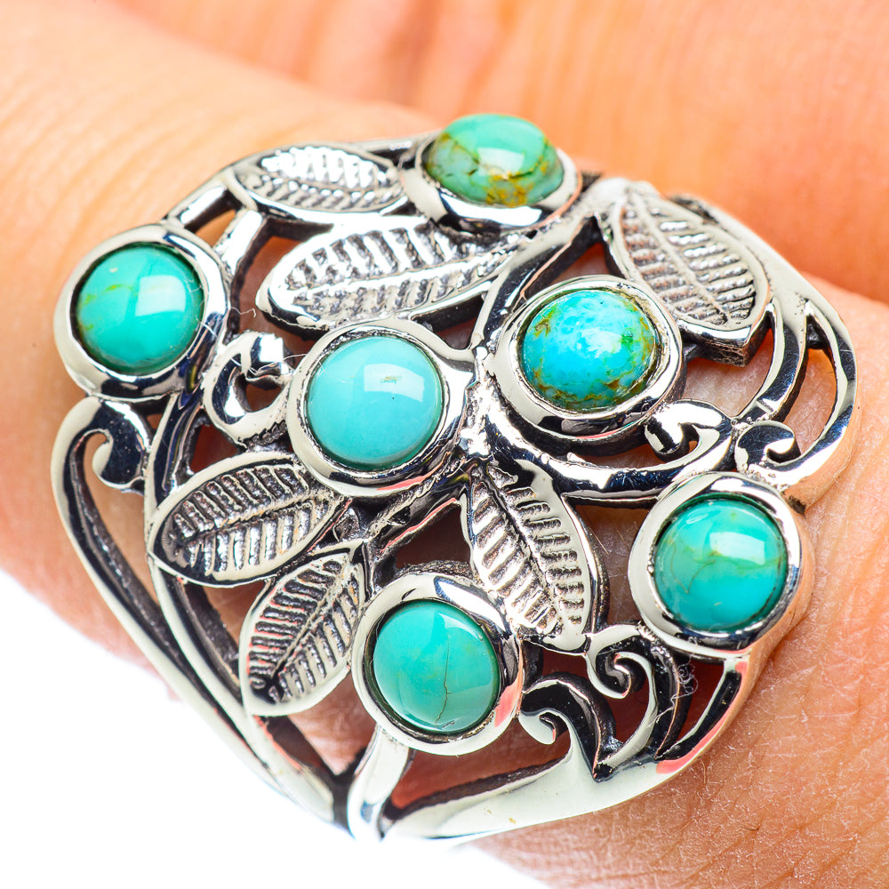Tibetan Turquoise Rings handcrafted by Ana Silver Co - RING53388