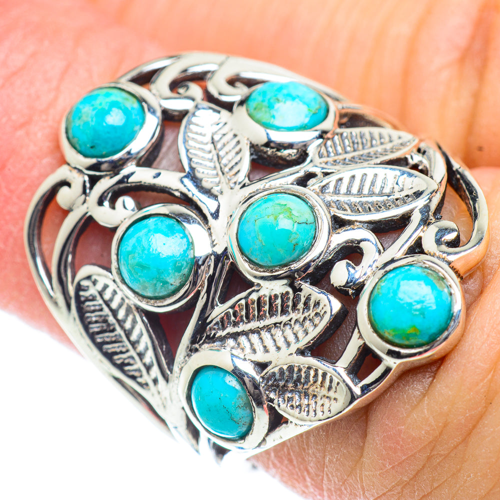 Tibetan Turquoise Rings handcrafted by Ana Silver Co - RING53421