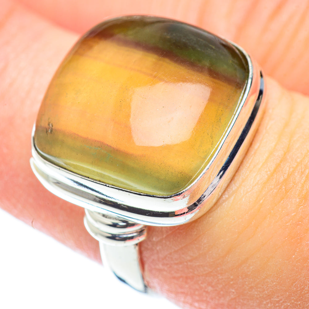 Green Fluorite Rings handcrafted by Ana Silver Co - RING53436