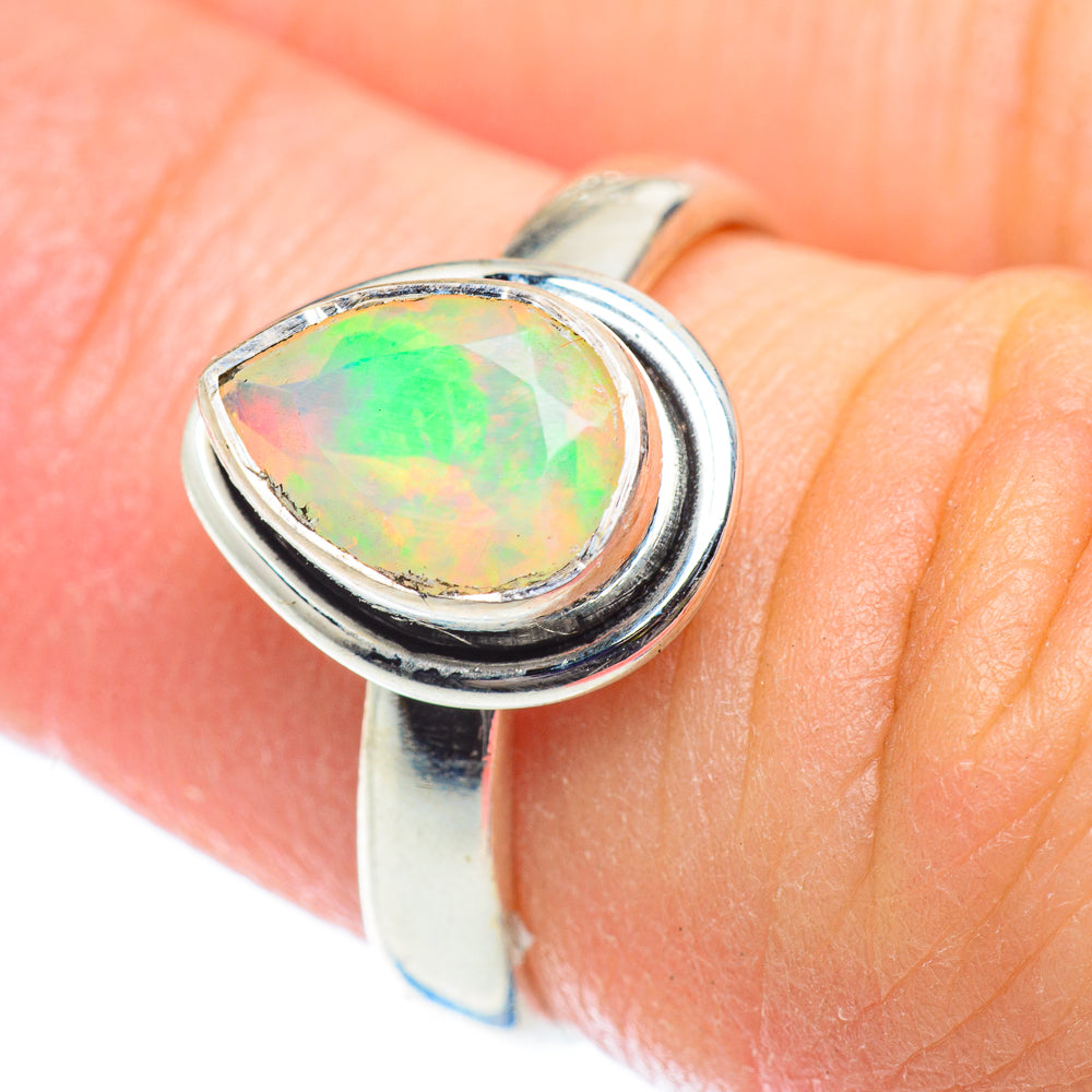 Ethiopian Opal Rings handcrafted by Ana Silver Co - RING53485