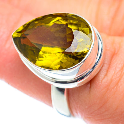 Olive Quartz Rings handcrafted by Ana Silver Co - RING53489