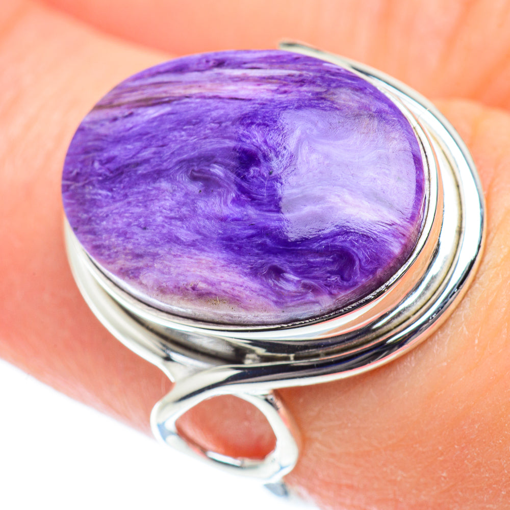 Charoite Rings handcrafted by Ana Silver Co - RING53523