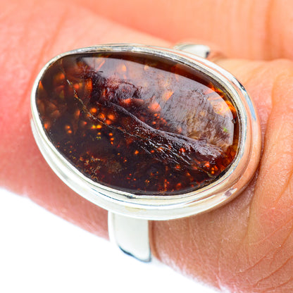Mexican Fire Agate Rings handcrafted by Ana Silver Co - RING53557