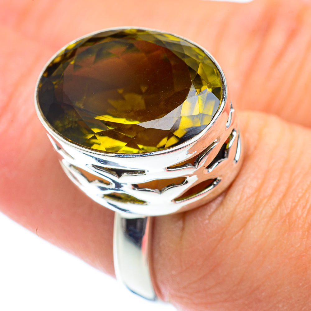 Olive Quartz Rings handcrafted by Ana Silver Co - RING53571