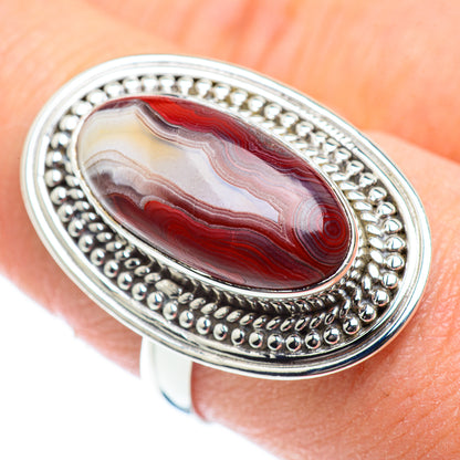 Crazy Lace Agate Rings handcrafted by Ana Silver Co - RING53573