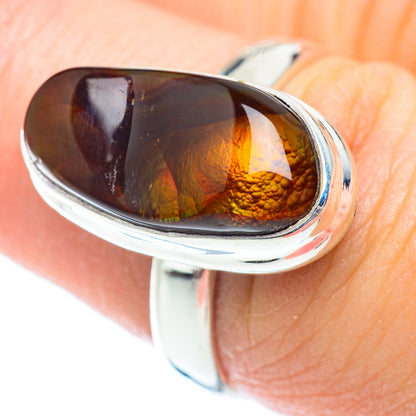 Mexican Fire Agate Rings handcrafted by Ana Silver Co - RING53597