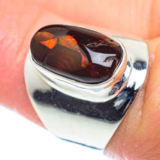 Mexican Fire Agate Rings handcrafted by Ana Silver Co - RING53614
