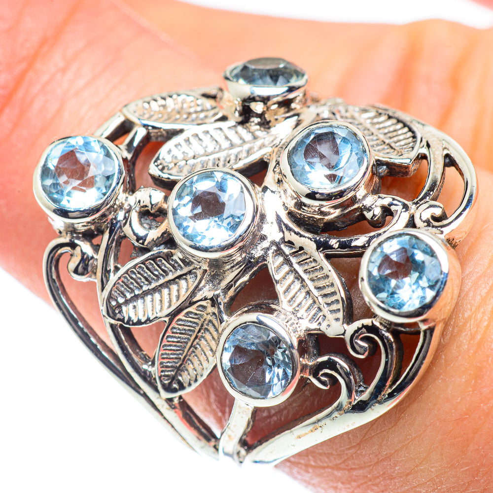 Blue Topaz Rings handcrafted by Ana Silver Co - RING53623