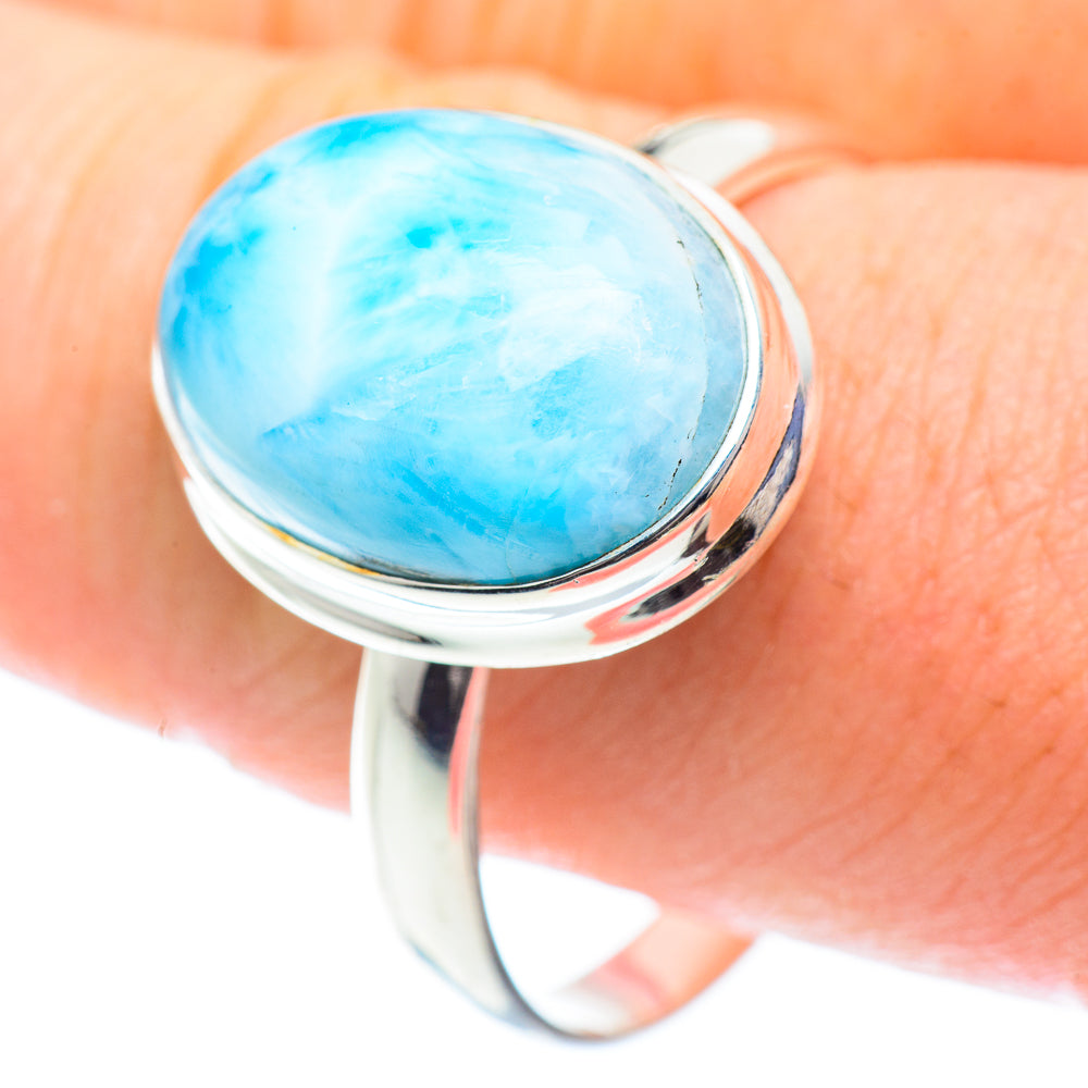 Larimar Rings handcrafted by Ana Silver Co - RING53641